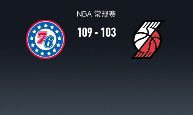 华体官网登录方式-NBA战报：76人109-103开拓者，格雷姆斯31+3+2