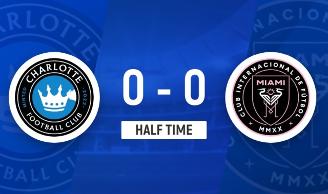 开云电子-半场-迈阿密0-0夏洛特 苏亚雷斯推射造险阿巴达失单刀