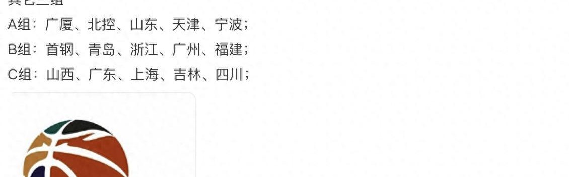CBA2026赛季分组出炉：广东好运爆棚，辽篮遭遇强敌，3队有望冲冠
